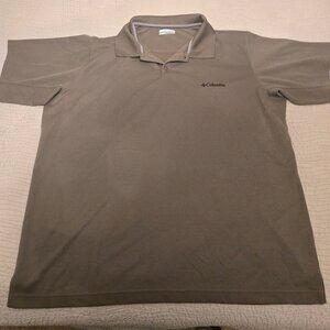 Columbia Shirt, XL, Moss Green, Quarter Button Down